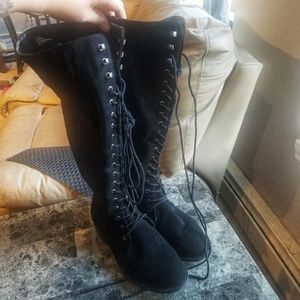 9.5 WIDE CALF Torrid Knee High Genuine Suede Boots